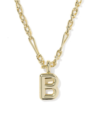 Bubble Letter Pendant Necklace - Gold
