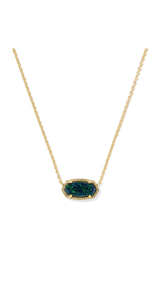 Elisa Pendant Necklace Gold Night Kyocera Opal