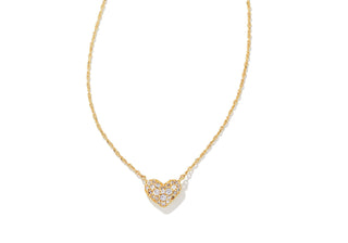Ari Pave Crystal Heart Necklace