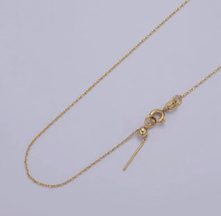 14K Gold Filled 1mm Cable Chain
Dainty Slider Necklace