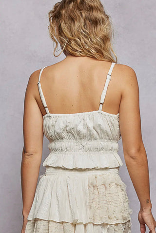 The Leann Woven Tassel Tank Top