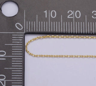 14K Gold Filled 1mm Cable Chain
Dainty Slider Necklace