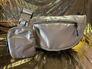 Metallic Padded Festival Bag