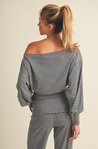 Take it Easy Slouchy Striped Lounge Set