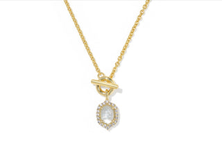 Daphne Crystal Frame Toggle Necklace
