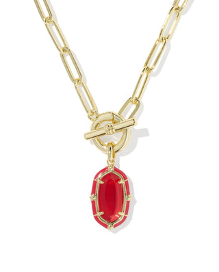 Elisa Enamel Link & Chain Necklace