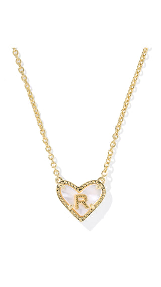 Heart Letter Short Pendant Necklace