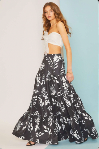 Shirring Tropical Skirt