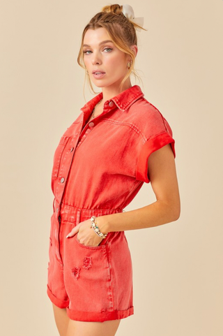 Love Denim Romper