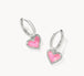Silver Pink Iridescent Glitter Glass