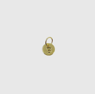 Stamped Micro Initial Letter Charm in 18k Gold Filled