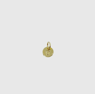 Stamped Micro Initial Letter Charm in 18k Gold Filled