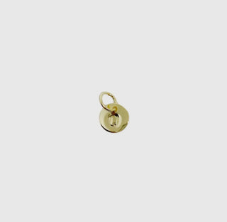 Stamped Micro Initial Letter Charm in 18k Gold Filled