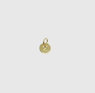 Stamped Micro Initial Letter Charm in 18k Gold Filled