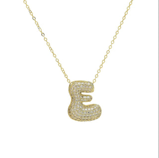 Initial Waterdrop 18K Gold Rhinestone Necklace