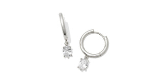 Cailin Single Stone Huggie Earrings