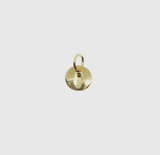 Stamped Micro Initial Letter Charm in 18k Gold Filled