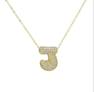 Initial Waterdrop 18K Gold Rhinestone Necklace