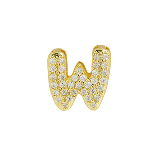 Cz Mini Bubble Initial Custom Word Letter & Number Charms