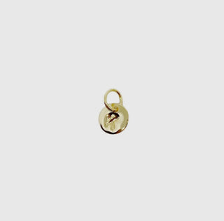 Stamped Micro Initial Letter Charm in 18k Gold Filled