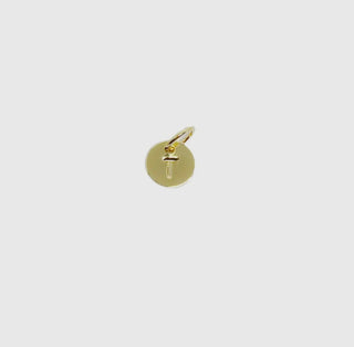 Stamped Micro Initial Letter Charm in 18k Gold Filled