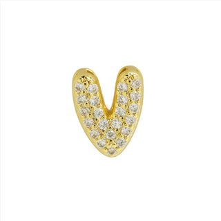 Cz Mini Bubble Initial Custom Word Letter & Number Charms