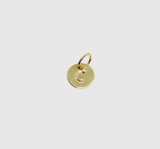 Stamped Micro Initial Letter Charm in 18k Gold Filled