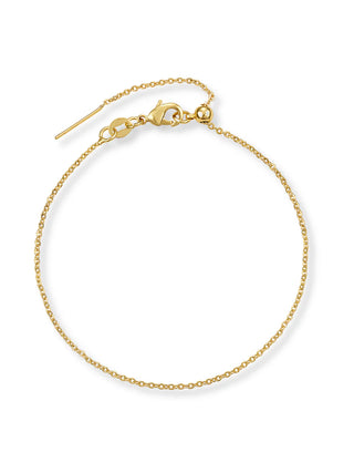 Charm Slide Bracelet Dainty Chain - Gold