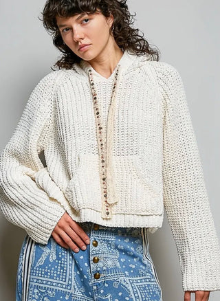 Laid-Back Knit Hoodie