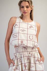 The Western Vibes Cream Top