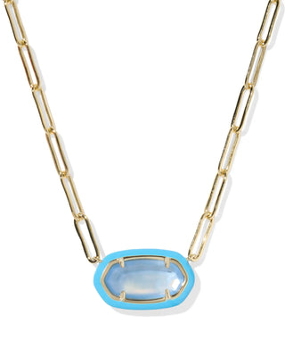 Elisa Enamel Frame Paperclip Necklace