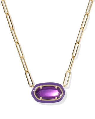 Elisa Enamel Frame Paperclip Necklace