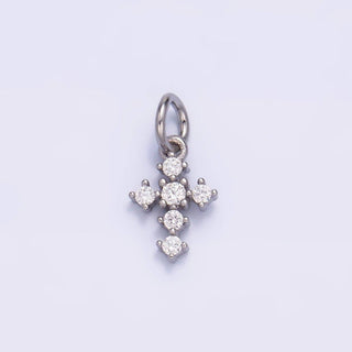 24K Gold Filled Clear CZ Mini Charm in Gold & Silver