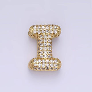 14K Gold Filled 15mm Balloon Bubble Initial Letter
