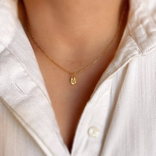 Stamped Micro Initial Letter Charm in 18k Gold Filled