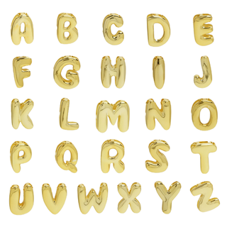 Large Smooth Initial Custom Word Letter Charms