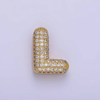 14K Gold Filled 15mm Balloon Bubble Initial Letter