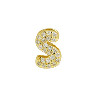 Cz Mini Bubble Initial Custom Word Letter & Number Charms