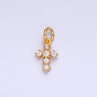 24K Gold Filled Clear CZ Mini Charm in Gold & Silver