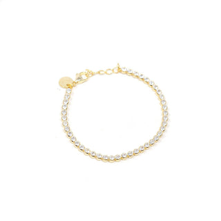The Sis Kiss - Morgan Necklace | Rhinestone Chain in Gold 