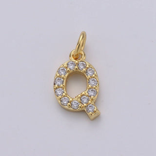 14k Gold Filled Micro CZ Initial Letter