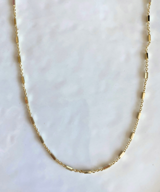 The Sis Kiss - Station Bar Chain (Threader Chain for Charms and Initials): Silver / 16" + 2"