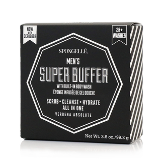 Spongellé |Men's Super Buffer w/ Black Scrubber (Verbena Absolute): 3.5 oz