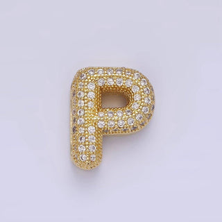 14K Gold Filled 15mm Balloon Bubble Initial Letter