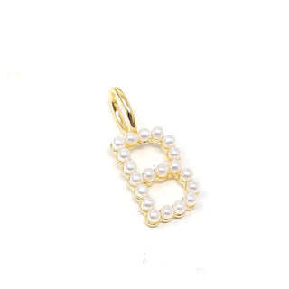 The Sis Kiss - Pearl Initial Gold Charm