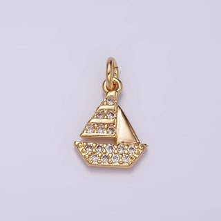 Mini Micro Paved CZ Sail Boat