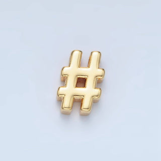 24K Gold Filled "#" Number Sign in Gold