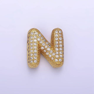 14K Gold Filled 15mm Balloon Bubble Initial Letter