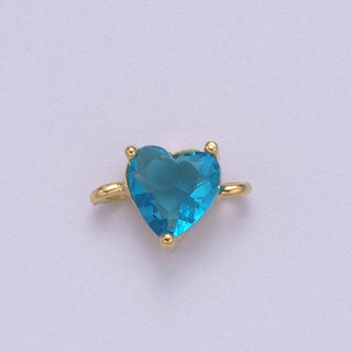 Mini Heart Connector Charms