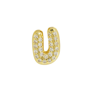 Cz Mini Bubble Initial Custom Word Letter & Number Charms